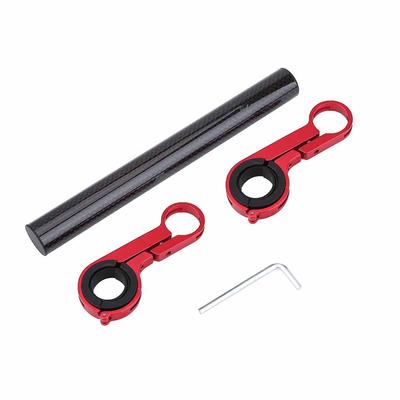 Fahrradlenker Halterung Verlängerung Halter für Fahrradlicht Taschenlampe Tacho(rot)