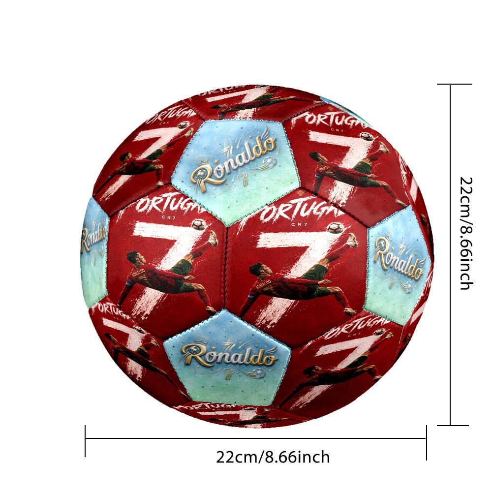 Ronaldo's Portugal's Cr7 Legend Soccer Ball Size 5 Football Machine-Stitched Indoor/Outdoor Universal Football Perfect Commemorative Gift for Soccer L