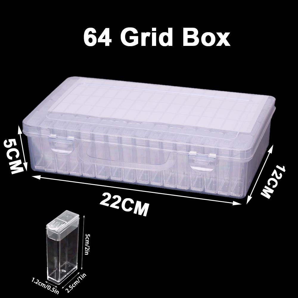

Компактный органайзер для хранения алмазной мозаики с 64 отделениями для бисера, рукоделия и художественных проектов