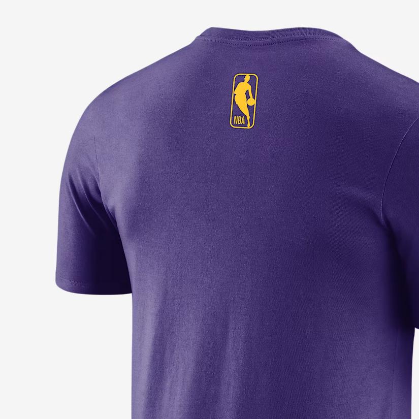 Nike X NBA Los Angeles Lakers 2024/25 City Edition Player Logo Comfortable Pullover Short Sleeve T-Shirt Men T-Shirt Purple HJ2575-504