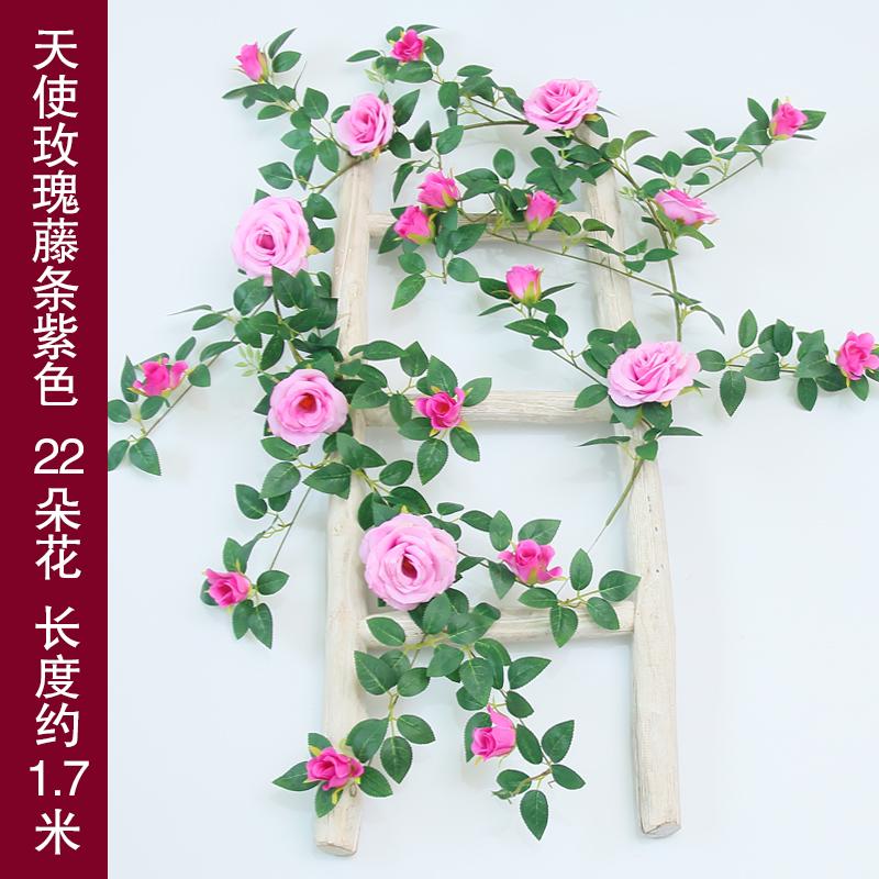 Silk Rose Vine Artificial Flower Chain for Living Room Decor