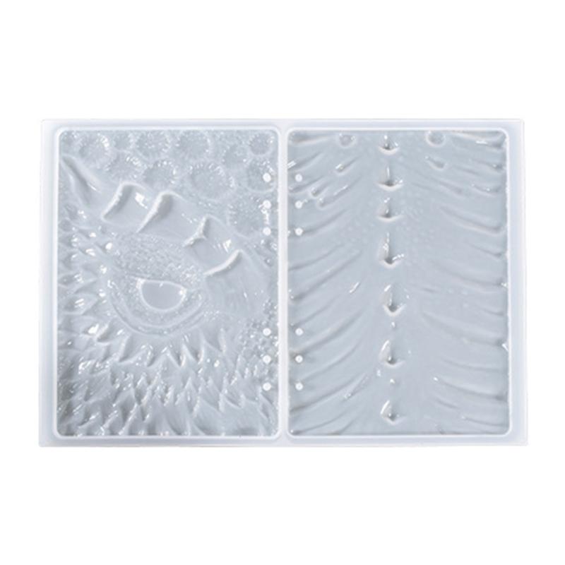 DIY Epoxy Resin Notebook Mold Cthulhu Wind Dragon Eye Written Mould 3D Embossed Notebook Leather for Case Silicone Mould