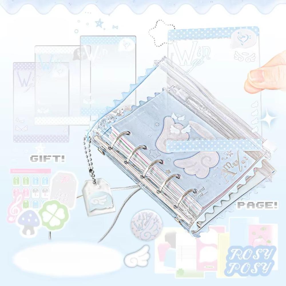 Süßes Ins-Stil Verkleidungs M5 Ordner Journalbuch PVC Buntes Lose Spiralbindung Notizbuch Mini DIY Mini M5 Album