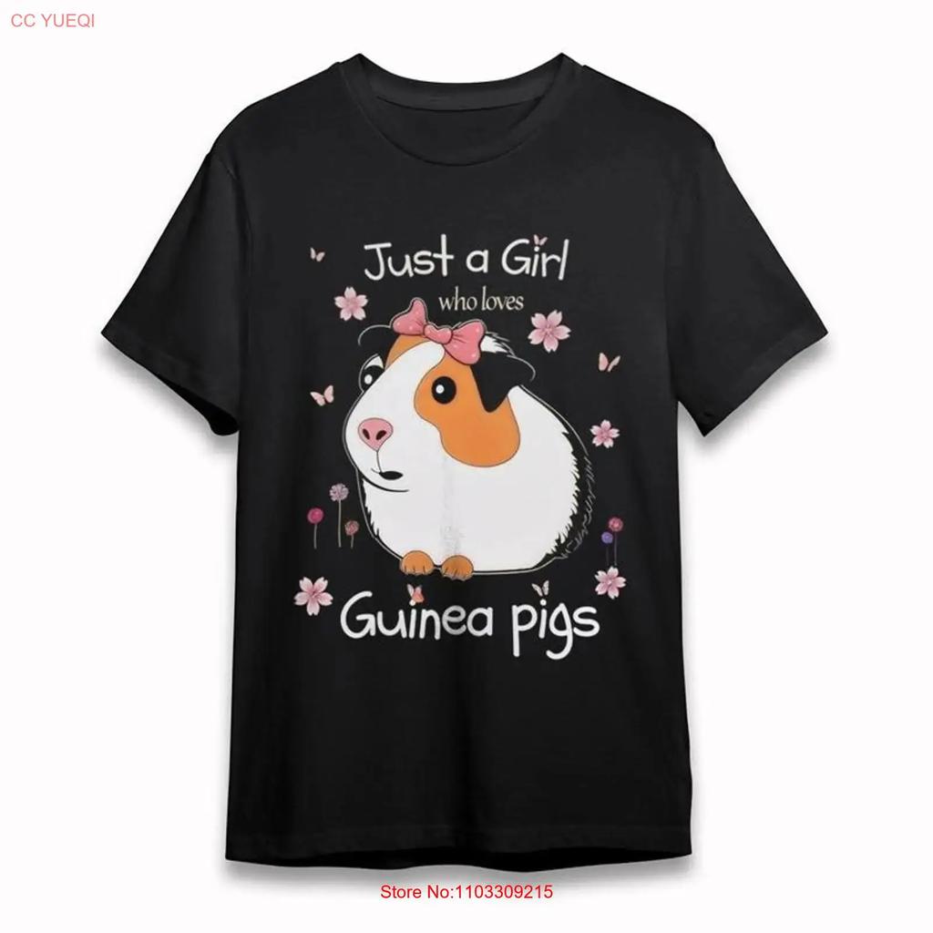 Women's Fashion Trend Soft Breathable Classic T Shirt Guinea Pig Lover Girl vintage Washed homme Unisex Stretched Versatile