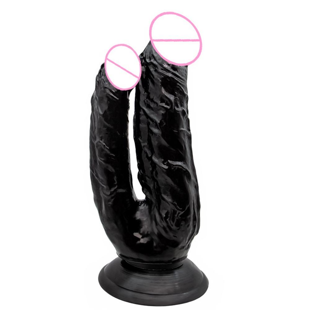 Double Head Dildo Female Soft Meat Size Double Tube Fake Penis Lesbian Female Masturbation G Spot Simulation Dildo