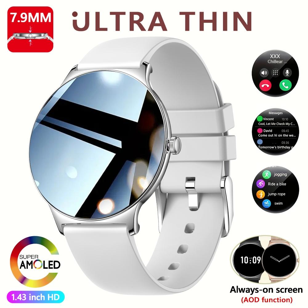 

Ultra-Slim Fashion Smart Watch Women 1.43-inch AMOLED HD Display Women s Health Monitoring Always-On Display BT Call Smartwatch серебряный