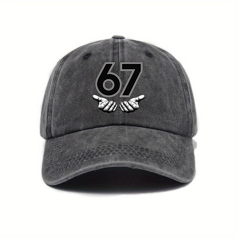 Vintage Six Seven 6 7 Meme Funny Hands Baseball Caps Unisex Distressed Denim Snapback Cap Gen-Alpha Slang Outdoor Gift Caps Hat