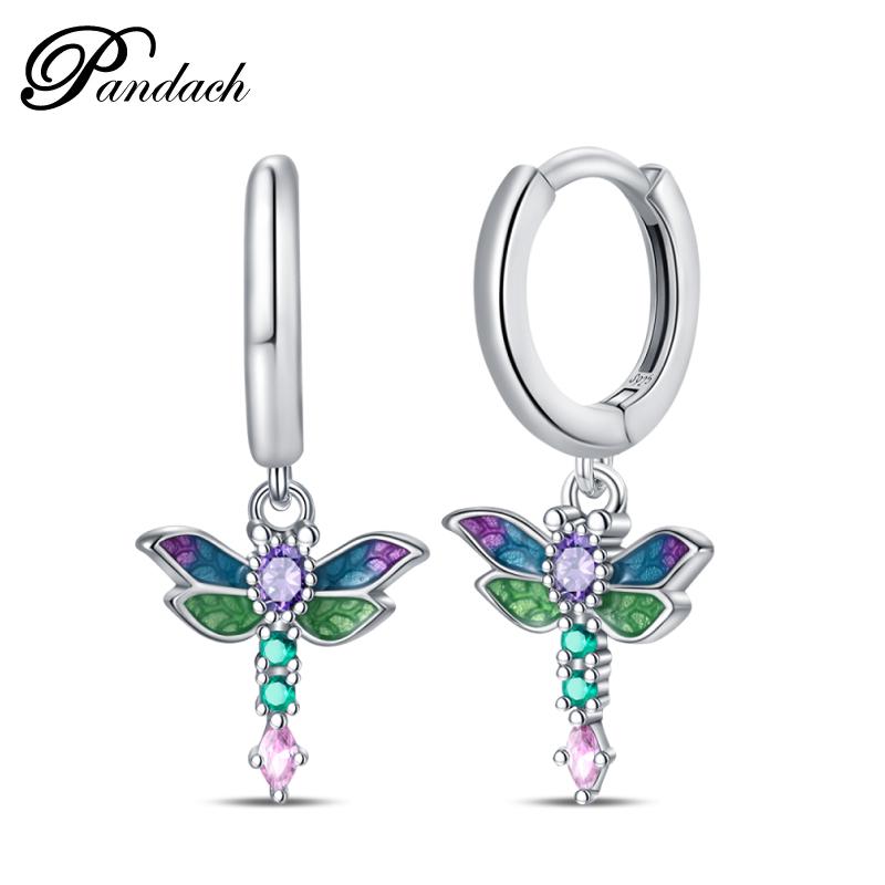 Brincos Exquisitos de Abelha, Borboleta e Joaninha em Prata de Lei 925 Para Mulheres Românticos Brincos em Forma de Coração Rosa Joias para Festa de Casamento