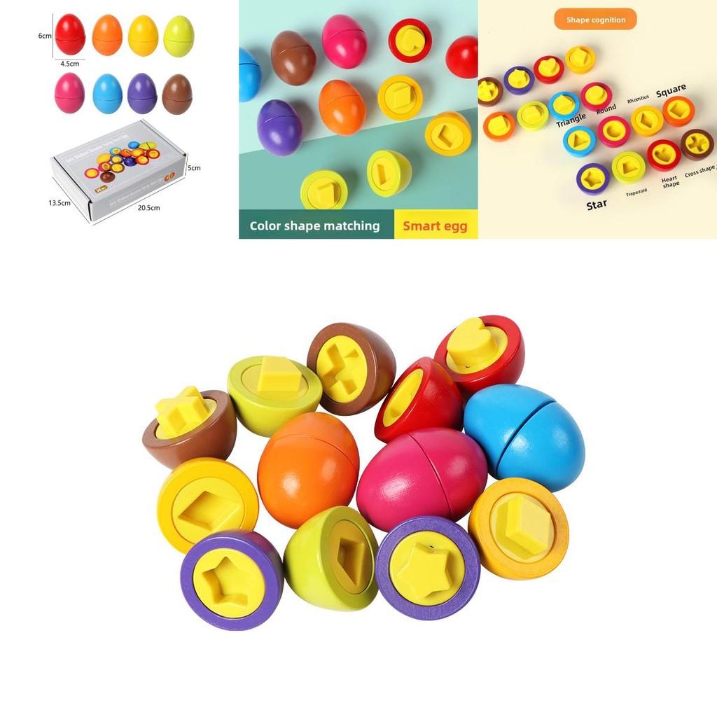 Wooden Educational Toy Twist Egg Shape Matching For Kids Learning And Cognitive Development