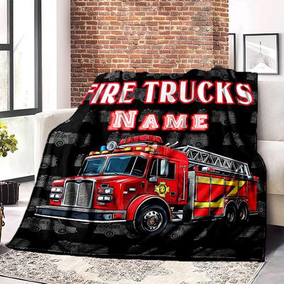Fire Trucks A Comprehensive Guide To Their Types Uses And Safety Features Gift Customizable Blanket Customize Text Soft Cozy For Sofa Couch Office Bed