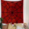 Red Spider Web Pattern Tapestry Patterned Tapestry Decorative Wall Hanging, Home Bedroom Living Room Decor