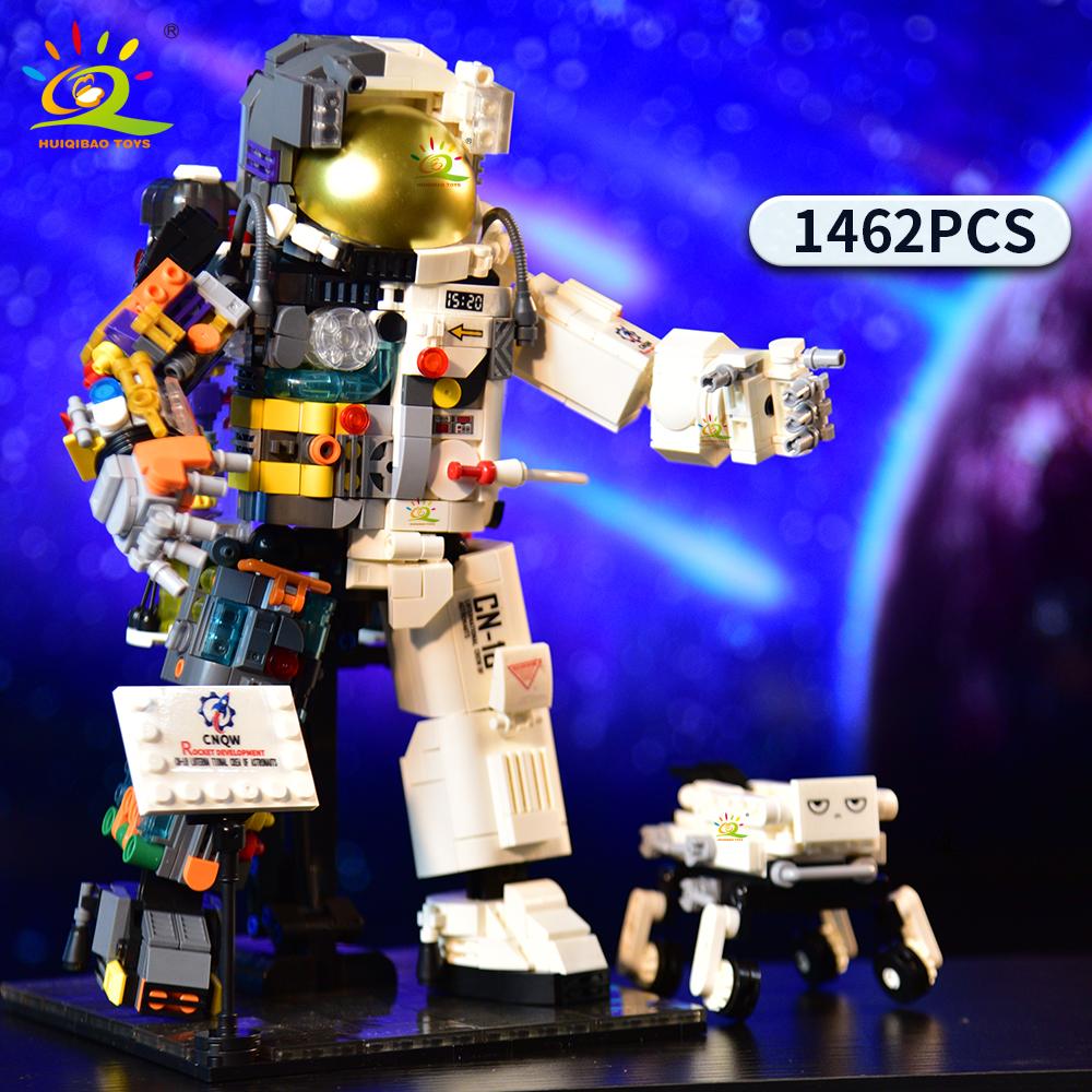 Non-Toxic Moc Space Astronaut Figures Model Building Block Model Aerospace Man Diy Ornament Bricks Toy For Children Kids