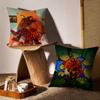 DOG MAN Anime Cushion Cover Anti-dustmite Pillowcase Invisible Zipper Silky Short Plush Sofa Cushion Cover