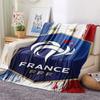 1PC France National Football Team Patterned Flannel Blanket Suitable For All Seasons for Home Decor Warmth and Comfort Gifts Holiday Present