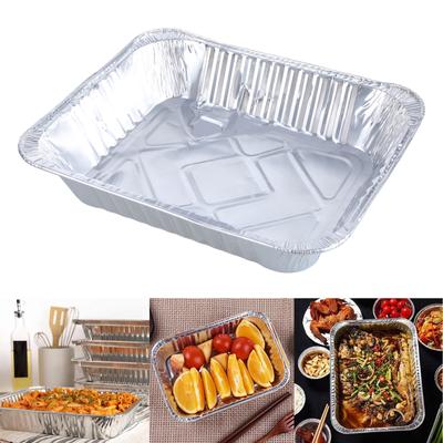 10 Pack Aluminum Foils Tray Disposables Thickened Food Container Convenient Takeaway Storage Box Practical Cookware