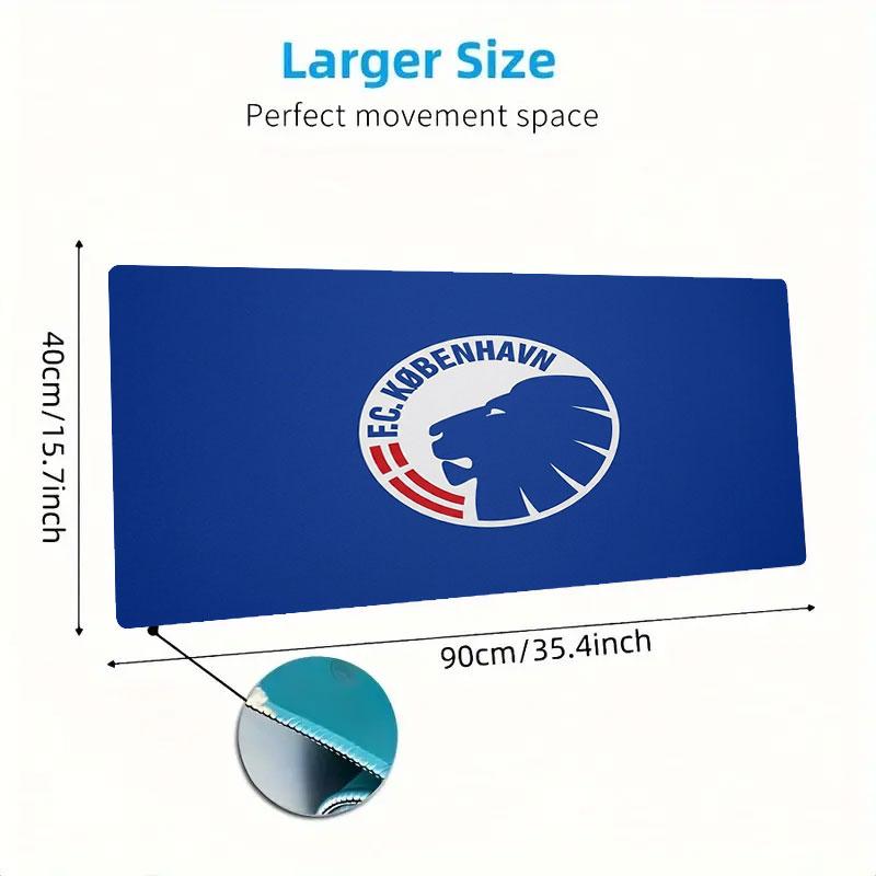 FC Copenhagen Large Size Mouse Pad Large Gaming Table Cushion Non-slip Laptop Tablet Big Mousepad XXL Mat Mini PC Playmat With Lock edge