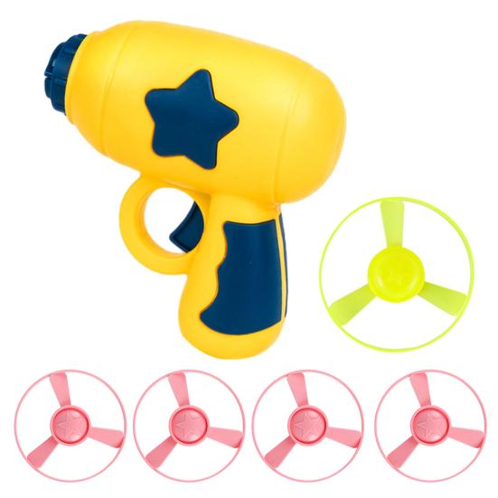 Leuchtende Flugscheiben-Werfer Spielzeug Outdoor Garten Hinterhof Rasen Park Kleinkinder Jungen Mädchen Bambuslibelle Flugscheibe Katapult Werfer Spiel