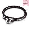 Brown Braided Double Leather Bracelet 593338c01