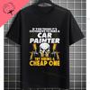 Funny The Car Painter Face Graphic Tshirt Pure Cotton Short Sleeve Casual Tee Perfect for Outdoor Activities  Casual Attire