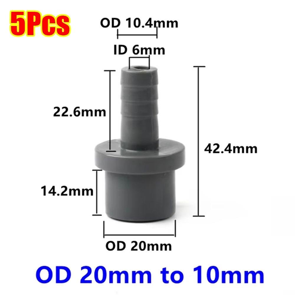 5Pcs Soft PVC Pagoda Connector 20/25/32mm to 8-25mm Pipe Joint Fittings for Aquarium Fish Tank