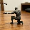Muscle Detail Pen Holder Kneeling Hero Stand, 3D Printed Dark Style Desk Office Organizer Organizer, Action Figure Pencil for Office, Collectible Gift