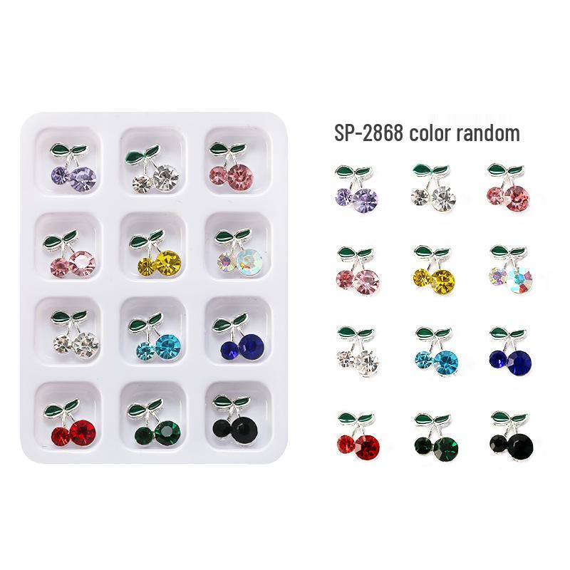 

Подвески для ногтей Кольцо Сатурн Бабочка, Набор из 12 штук: Бриллиант, Крест, Вишня, Жемчуг, Мультяшный Неправильный Сплав Дизайн