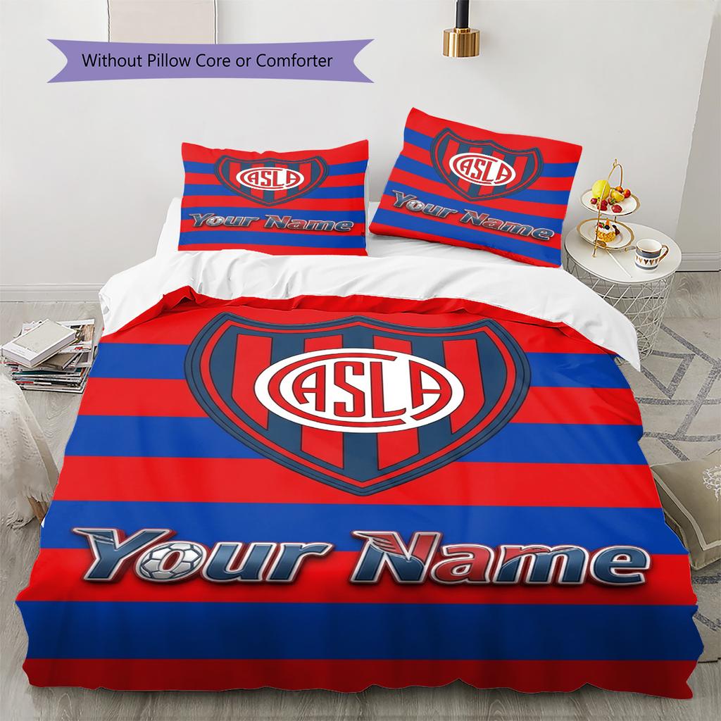 Name Custom San Lorenzo Art Pattern Bedding Set Quilt Cover Pillowcase Home Decor Gift (1 * duvet cover + 2 * pillowcase, without core)
