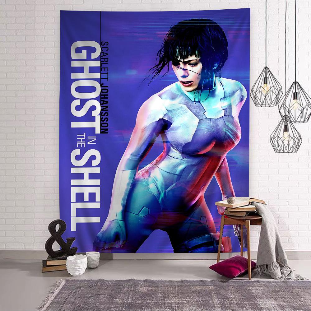 Classic Japan Anime Ghost In The Shell Print Cartoon Tapestry Home Decoration Hippie Bohemian Decoration Divination Home Decor
