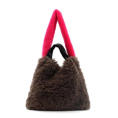 Cuco Two-Color Eco-Fur 2-Way BagA4 Size, Brown (340), 2553111045