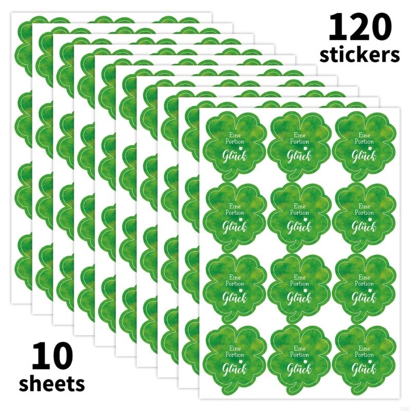 

120Pcs Gift Wrapping Sticker Four Clovers Decorative Sticker German Lucky Seal Label Sticker for Crafts Envelops J0MC China Mainland