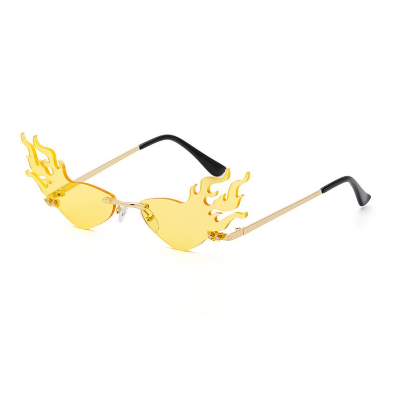 Sunglasses Female Flame Exaggerated Shape Cool Sunglasses Female Tide Ball Funny Little Fish Glasses