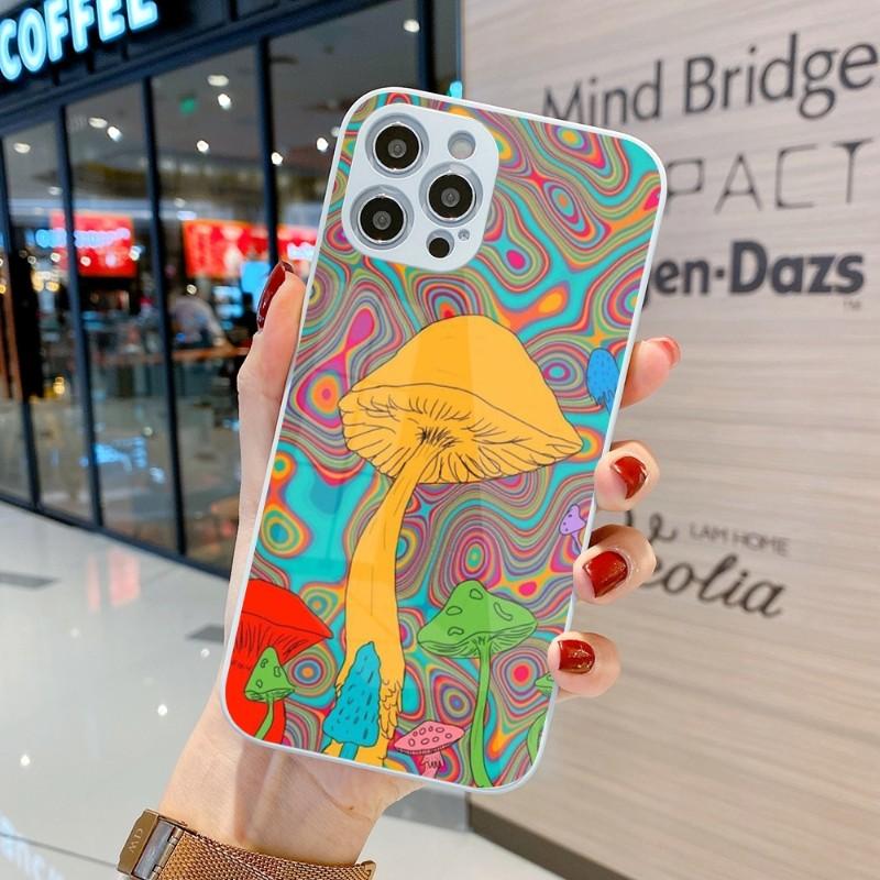 Coole seltsame Kunst-Telefonhülle für iPhone 14 13 12 11 Pro Max X XR XS 8 7 Plus Flüssigglas-Farbtelefonabdeckung