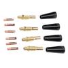 48 Pcs Set Flux Core Gasless Nozzle Kit MIG Welding Gun Accessory KP1939 1 Flux Core Nozzles 0.9mm Tips Gas Diffusers