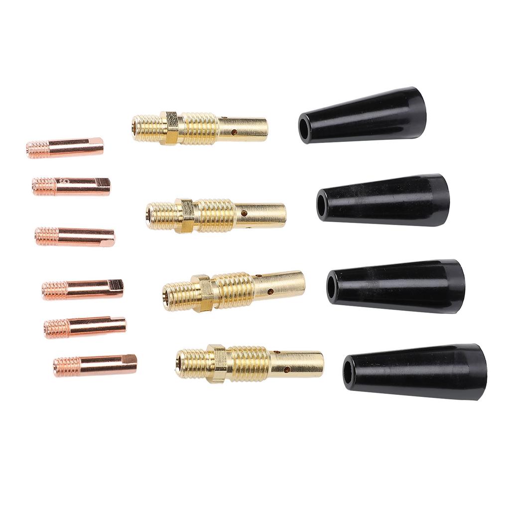 48 Pcs Set Flux Core Gasless Nozzle Kit MIG Welding Gun Accessory KP1939 1 Flux Core Nozzles 0.9mm Tips Gas Diffusers