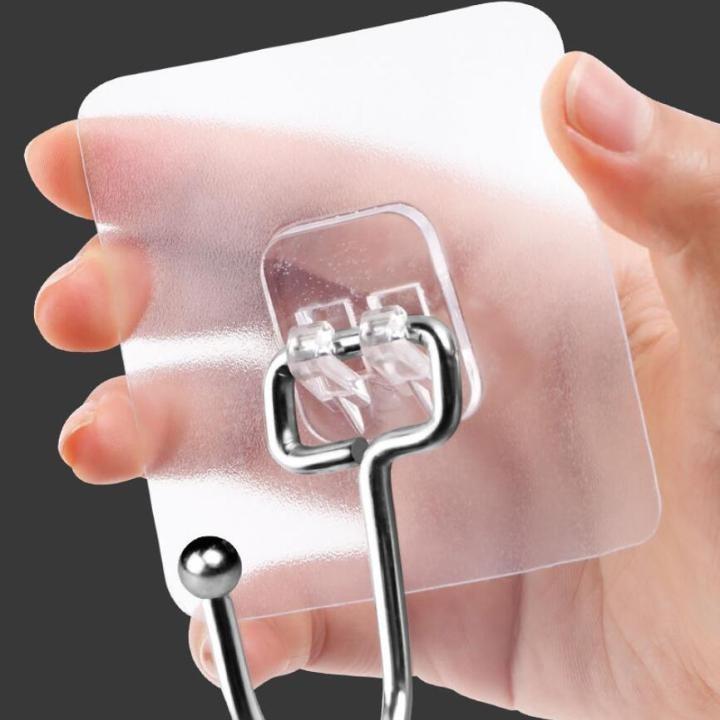 

Не оставляющий следов, самоклеящийся крючок для ванной и кухни, не требующий сверления, сверхпрочный Transparent 5 packs