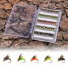 50 Stück Insekten-Fischfliegen Fliegenhaken Trocken-Nassfliegen Insekten-Streamer Angelzubehör Scharfer Haken Forelle Barsch Stahlkopf-Fliegen