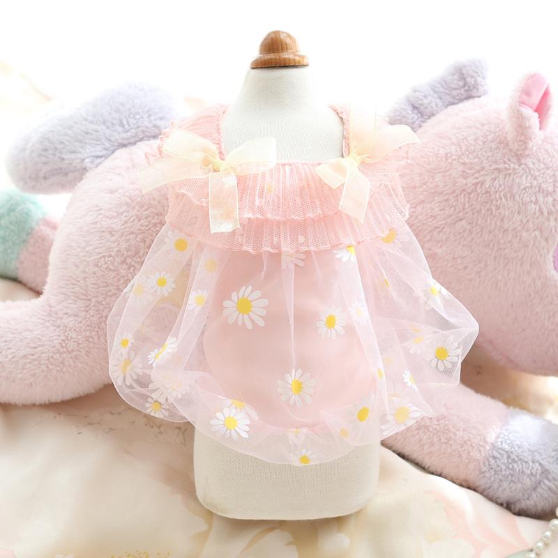 

Pet Dog Dress Cat Clothes Tutu Skirt Chihuahua Yorkies Pomeranian Maltese Bichon Frise Poodle Schnauzer Clothing Costume Apparel XL розовый