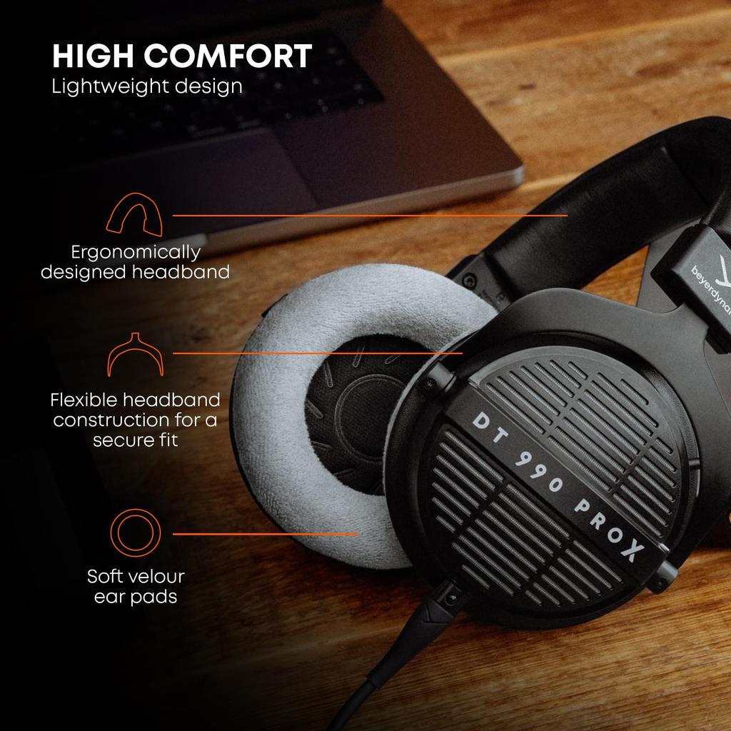 beyerdynamic DT 990 PRO X Monitor Wide Fidelity to Original Ideal for and Open-back Headphones, Over-ear, Soundstage, Sound, DTM, Streaming, Mixing,