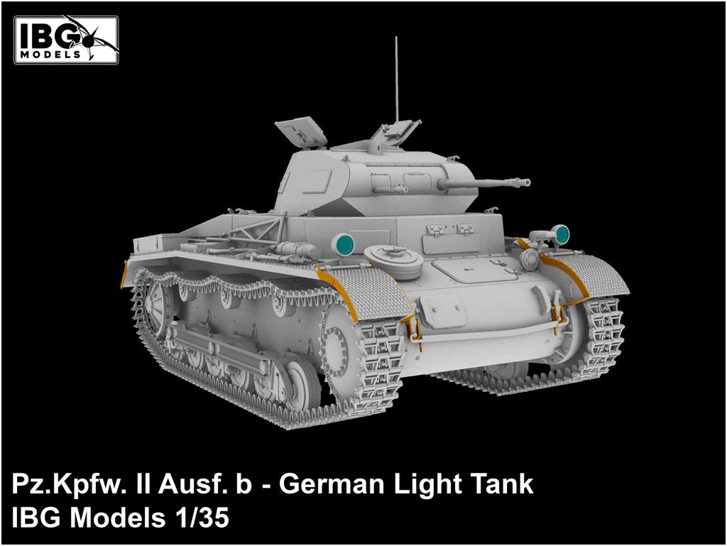 IBG 1/35 Scale German Panzer II Ausf. B Turret with Interior Plastic Model Kit PB35079