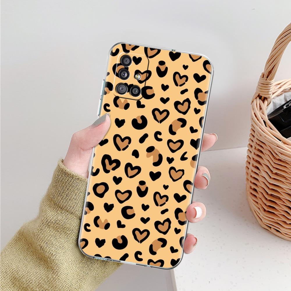 Case For Samsung A15 A13 A35 A55 A51 A71 A41 A31 A21S A03S A05 A17 A23 A25 A33 A53 A73 5G A07 4G Cover Sexy Trendy Leopard Print