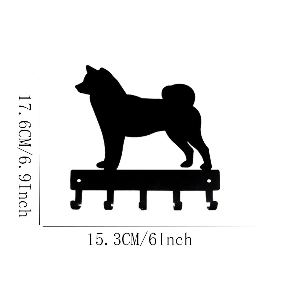Promotion Shiba Inu Dog Key Hooks & Keychain Holder Small 6 Inch Wide Wall Hook Bathroom Accessories Home Decoration Artwork