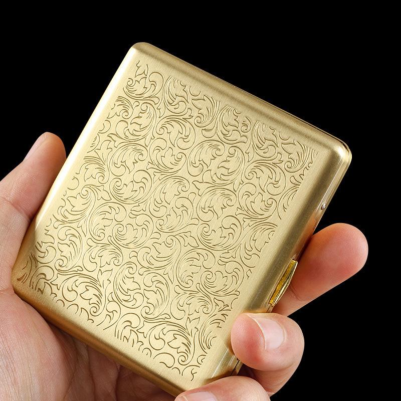 Metal Cigarillo Case - 14 Capacity, 1cm, Portable Humidor, Moisture-Proof & Pressure-Sealed