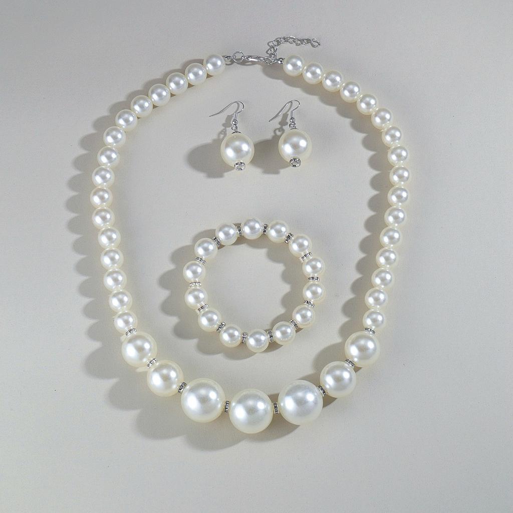 Jewelry, Exaggerated Large Pearl Temperament Neck Chain, Fashionable Versatile Collarbone Chain, Multi-Layer Beaded Necklace For Women