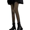 Spring & Fall Velvet-Lined Diamond Fishnet Stockings, Black Anti-Hook Sexy JK Pantyhose