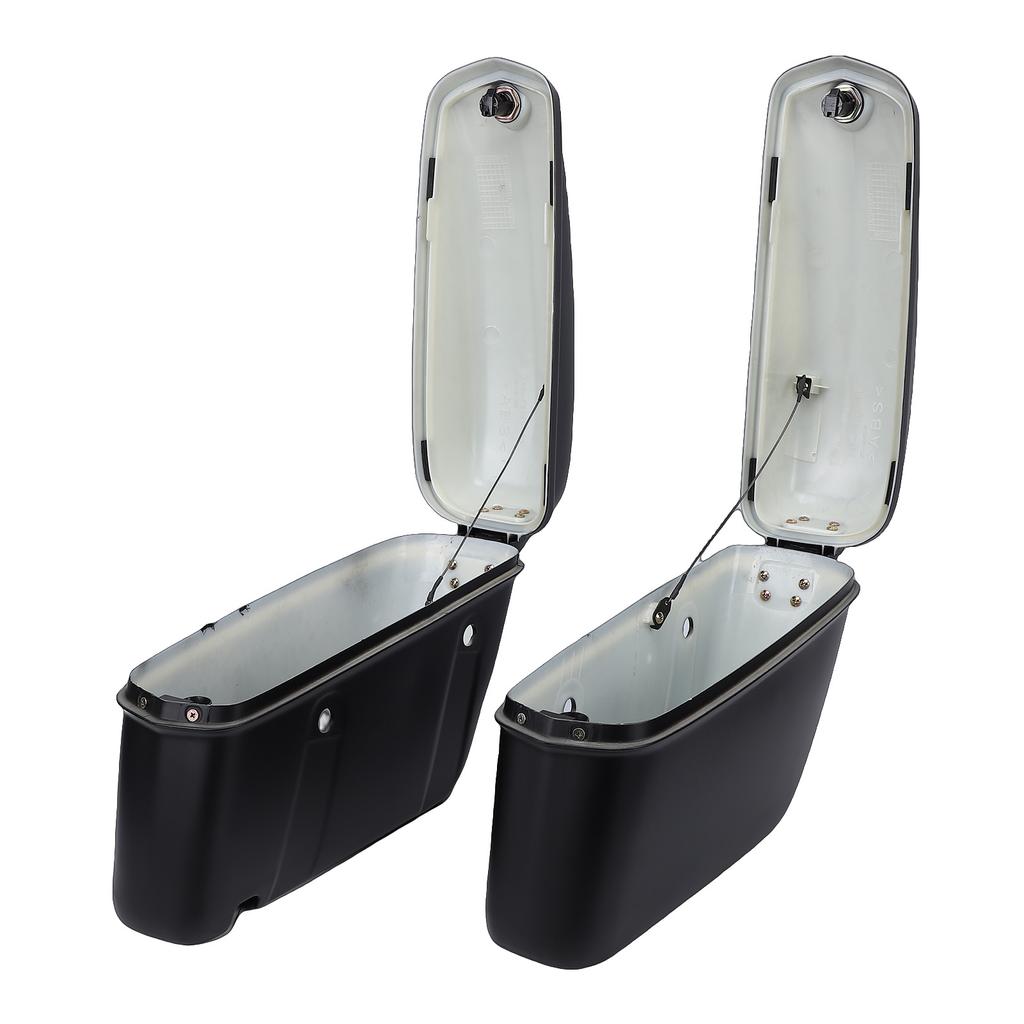 Motorcycle Hard Saddlebags 22L Rugged ABS Hard Saddle Bags with Lock Motorcycle   Side Storage Carrier