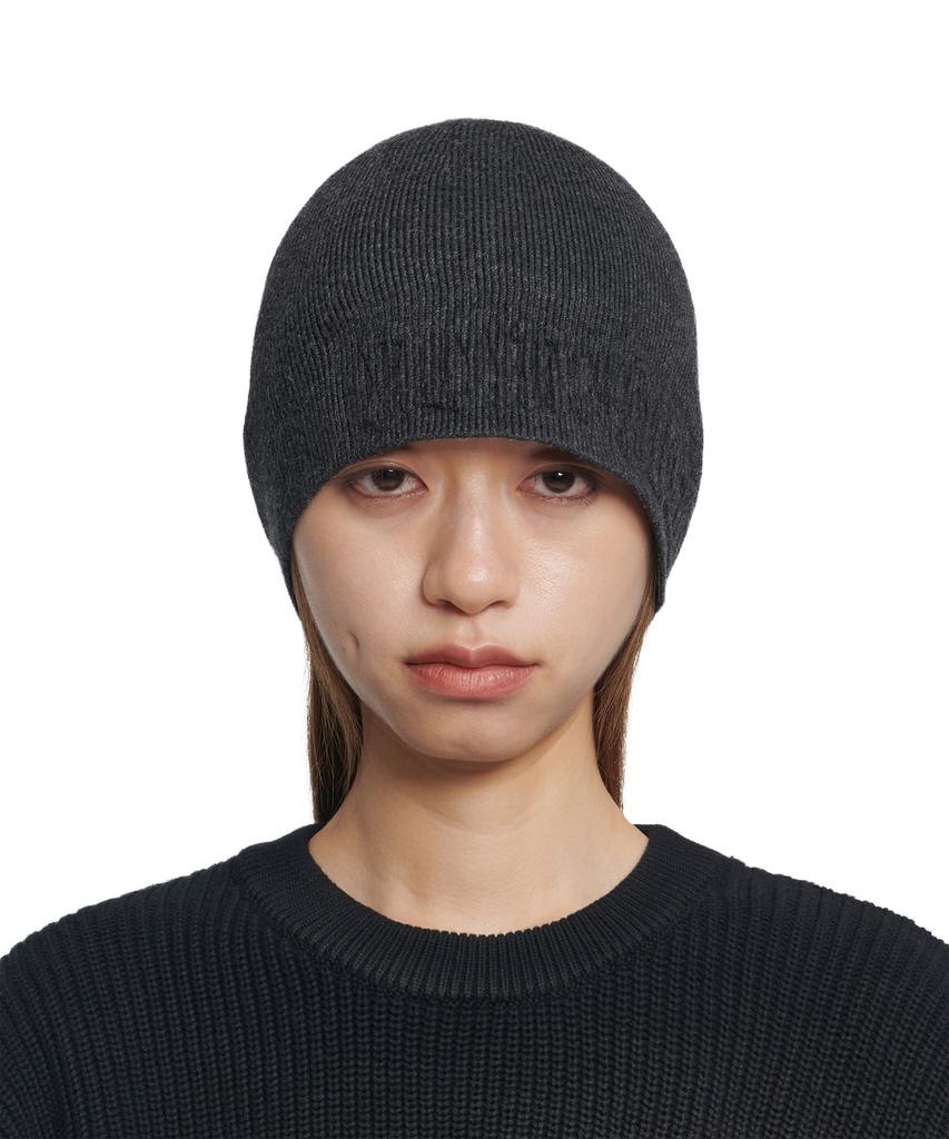 Nomaenyueol Nm Embossed Beanie - Charcoal