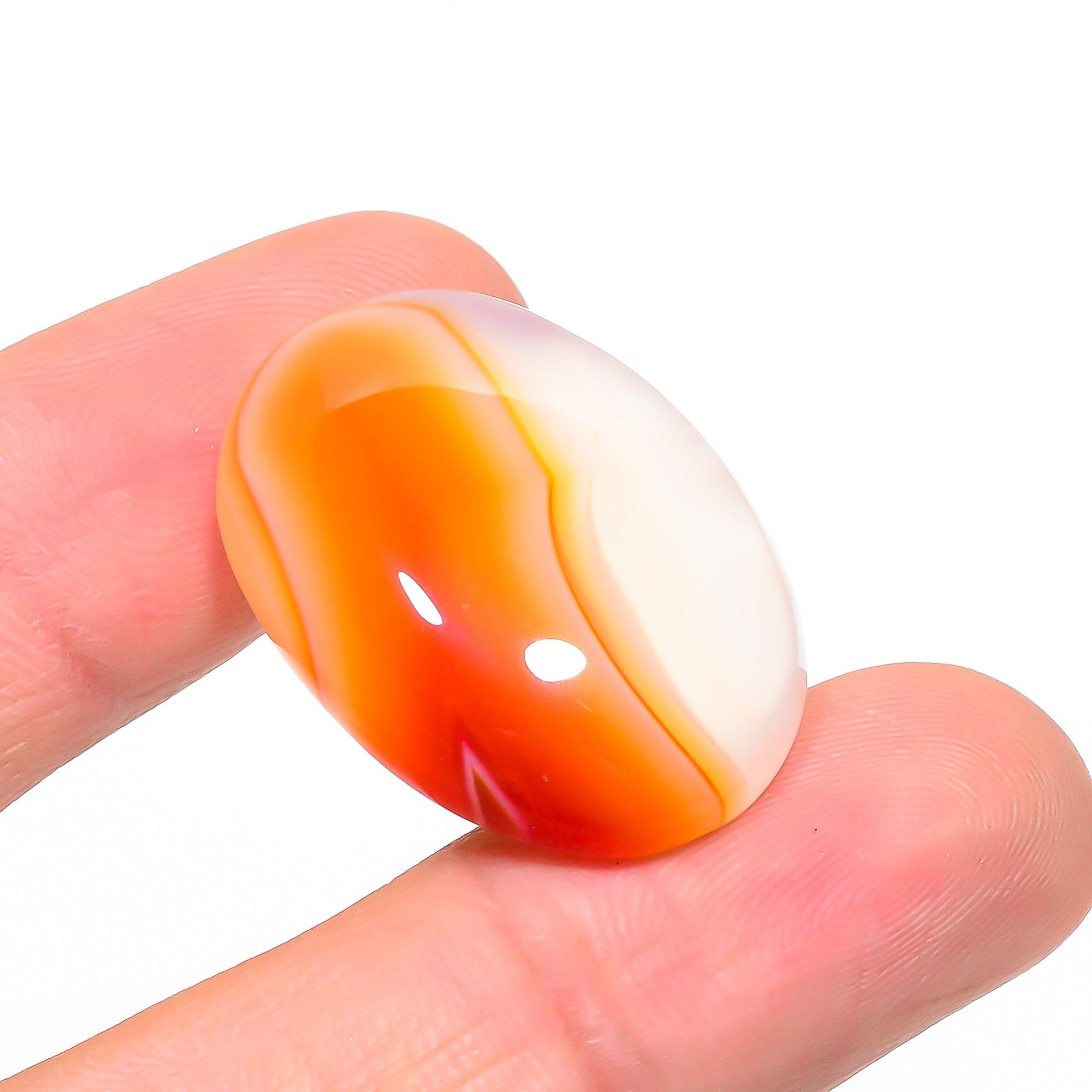 

Crazy Lace Agate 2.3x3.2mm Natural Cabochon Fine Loose 50.9Cts. A8I77 білий