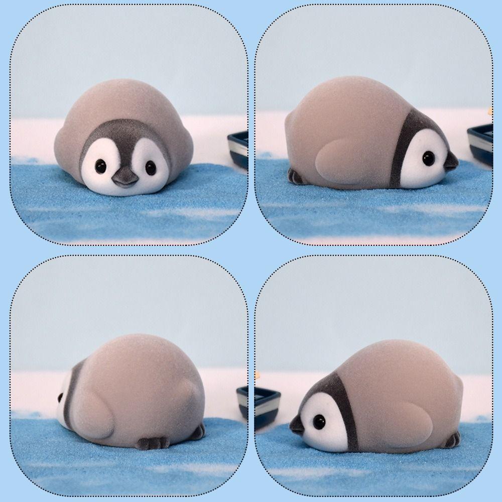 Kitten Doll Hamster Model Toy Cat Bunny Penguin Seal Doll Flocked Animal Ornaments  Kids Gift