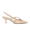 Sheepskin Version~ Genuine Leather One-word Buckle with Small Pointed Tip, Back Empty Stiletto High Heels, Women's High-heeled Sandals, Medium-h