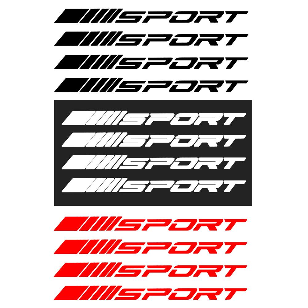 Car Wheel Hub SPORT Sports Stickers Fashione Tire Rims Exterior Decal Decoration Automobile Wheel Hub Sports Decal Sticker